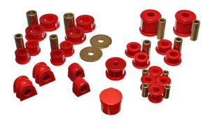Subaru Impreza Bushing Kit - Front and Rear - Energy Suspension - Hyper-Flex - Red - `02-`06